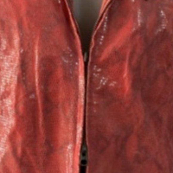 Alfani Sparkly Pink Snakeskin Leather Jacket - Picture 3 of 3